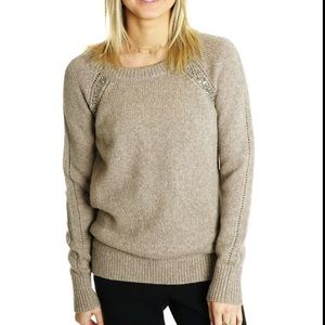Juicy Couture Y2K beige  wool and alpaca sweater with crystal Trim in Heather